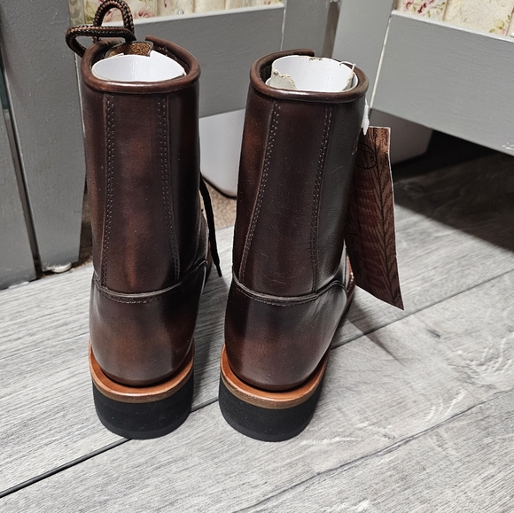 Ladies Durango Leather Lace Up Kiltie Western Boots Brand New Size 6.5 Medium - Picture 6 of 7